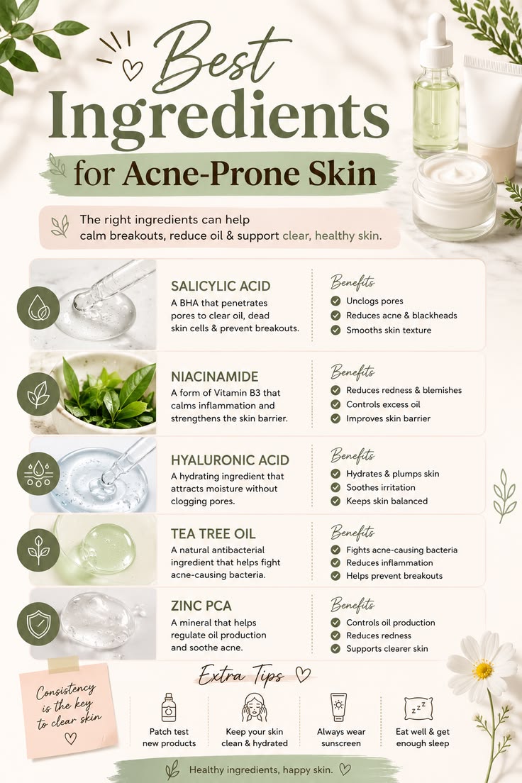 Memilih Kandungan Skincare yang Tepat untuk Bekas Jerawat